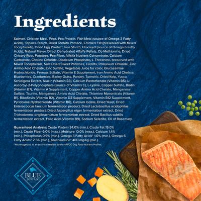 Show full view: Blue Buffalo Wilderness Salmon Recipe Adult High-Protein Grain-Free Dry Dog Food, 4.5-lb bag slide 7 of 11