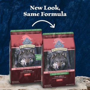 Blue Buffalo Wilderness Salmon Recipe Adult High-Protein Grain-Free Dry Dog Food, 24-lb bag