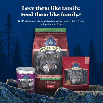 Show full view: Blue Buffalo Wilderness Salmon Recipe Adult High-Protein Grain-Free Dry Dog Food, 4.5-lb bag slide 10 of 11
