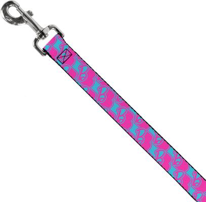 Show full view: Buckle-Down Mattel Barbie B Icon Polyester Dog Leash, Blue, 6-ft long, 1-in wide slide 2 of 6