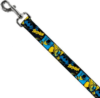 Show full view: Buckle-Down DC Comics Batman Poses & Logo Collage Polyester Dog Leash, 6-ft long, 1-in wide slide 2 of 6