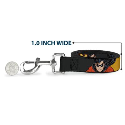 Show full view: Buckle-Down DC Comics Robin Poses Gray Polyester Dog Leash, Grey, 6-ft long, 1-in wide slide 5 of 6