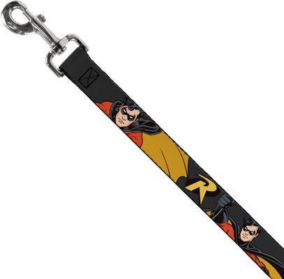 Show full view: Buckle-Down DC Comics Robin Poses Gray Polyester Dog Leash, Grey, 6-ft long, 1-in wide slide 2 of 6