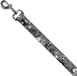 Buckle-Down Nightmare Before Christmas Jack Sally Cemetery Scene Polyester Dog Leash, Grey, 6-ft long, 1-in wide slide 2 of 6