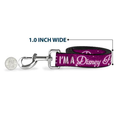 Show full view: Buckle-Down I'm 99.9% Sure I'm A Disney Princess Polyester Dog Leash, Purple, 4-ft long, 1-in wide slide 5 of 6