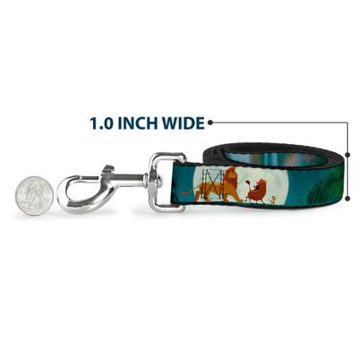 Show full view: Buckle-Down Mufasa Simba Just Can't Wait to Be King Family Silhouette Polyester Dog Leash, Red, 6-ft long, 1-in wide slide 5 of 6