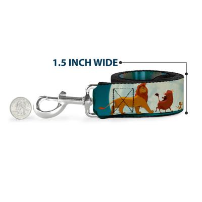 Show full view: Buckle-Down Mufasa Simba Just Can't Wait to Be King Family Silhouette Polyester Dog Leash, Red, 6-ft long, 1-in wide slide 6 of 6