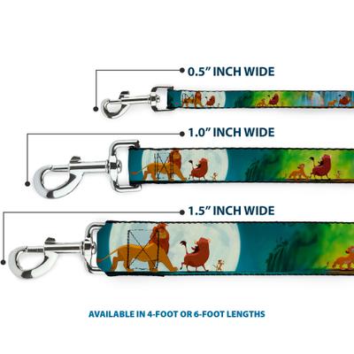 Show full view: Buckle-Down Mufasa Simba Just Can't Wait to Be King Family Silhouette Polyester Dog Leash, Red, 6-ft long, 1-in wide slide 3 of 6