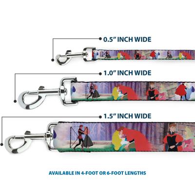 Show full view: Buckle-Down Beauty & the Beast Stained Glass Scenes Polyester Dog Leash, 6-ft long, 1-in wide slide 3 of 6