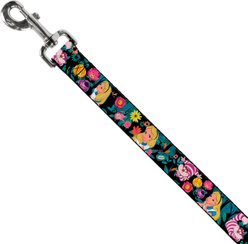 Buckle-Down Disney Alice Cheshire Cat Flowers Poses Polyester Dog Leash, 4-ft long, 1-in wide slide 2 of 6