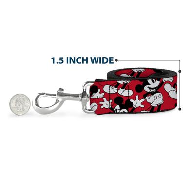 Show full view: Buckle-Down Disney Minnie Mouse Polka Dots Polyester Dog Leash, Red, 6-ft long, 1-in wide slide 6 of 6