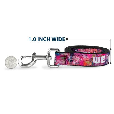 Show full view: Buckle-Down Disney Transparent Cheshire Cat Poses We're All Mad Here Polyester Dog Leash, Pink, 6-ft long, 1-in wide slide 5 of 6