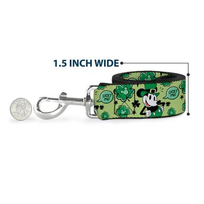 Show full view: Buckle-Down Disney Cinderella Pumpkin Coach & Mice Pose with Script Polyester Dog Leash, Blue, 6-ft long, 1-in wide slide 7 of 7