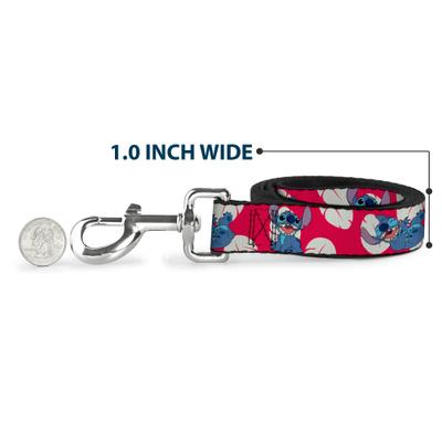 Show full view: Buckle-Down Disney Lilo Stitch 4 Poses Lilo Dress Leaves Polyester Dog Leash, Red, 6-ft long, 1-in wide slide 5 of 6