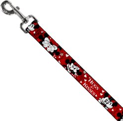 Buckle-Down Disney Mickey Minnie Hugs Kisses Poses Polyester Dog Leash, Red, 6-ft long, 1-in wide slide 2 of 6