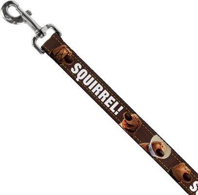 Show full view: Buckle-Down Disney Dug Poses Squirrel Polyester Dog Leash, Brown, 6-ft long, 1-in wide slide 2 of 7