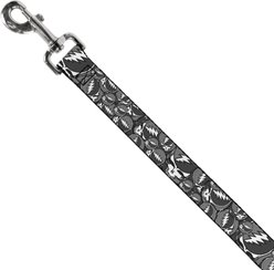 Buckle-Down Grateful Dead Steal Your Face Stacked Polyester Dog Leash, Grey, 4-ft long, 1-in wide slide 2 of 6