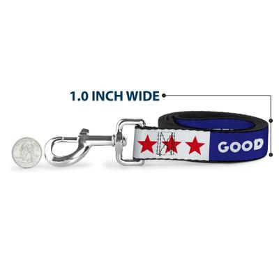 Show full view: Buckle-Down Grateful Dead Good Ol Grateful Dead Text & Stars Polyester Dog Leash, 6-ft long, 1-in wide slide 5 of 6