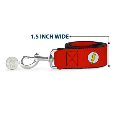 Show full view: Buckle-Down DC Comics Flash Logo Polyester Dog Leash, Red, 6-ft long, 1-in wide slide 7 of 7