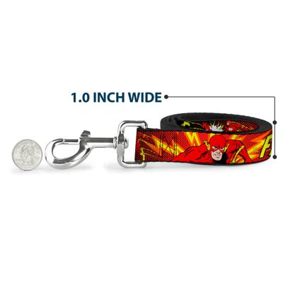 Show full view: Buckle-Down DC Comics The Flash Boom Kaboom Polyester Dog Leash, Red, 6-ft long, 1-in wide slide 5 of 6
