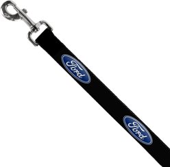 Buckle-Down Ford Oval Logo Repeat Polyester Dog Leash, Blue, 6-ft long, 1-in wide slide 2 of 6