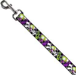 Buckle-Down Nickelodeon Invader Zim GIR Doom Pose Checker Polyester Dog Leash, 4-ft long, 1-in wide slide 2 of 6