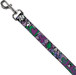 Buckle-Down DC Comics Joker Face Logo Spades Polyester Dog Leash, Purple, 6-ft long, 1-in wide slide 2 of 6