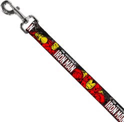 Buckle-Down Marvel Comics The Invincible Iron Man Stacked Comic Books Action Poses Polyester Dog Leash, Red, 4-ft long, 1-in wide slide 2 of 6