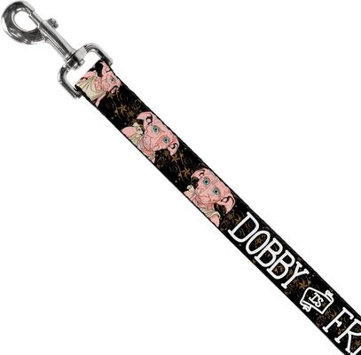 Show full view: Buckle-Down Warner Bros. Dobby Is Free 3 Dobby Poses Star Swirls Polyester Dog Leash, Black, 6-ft long, 1-in wide slide 2 of 6