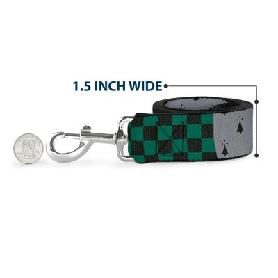 Show full view: Buckle-Down Warner Bros. Harry Potter Slytherin Checker Blocks Polyester Dog Leash, Green, 6-ft long, 1-in wide slide 6 of 6