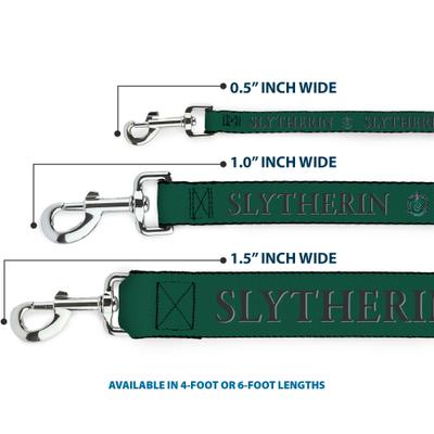 Show full view: Buckle-Down Harry Potter Slytherin Crest Polyester Dog Leash, Green, 6-ft long, 1-in wide slide 3 of 6