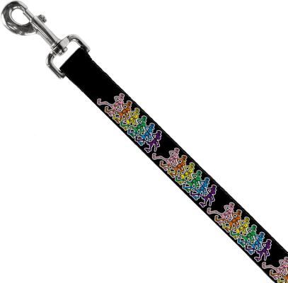 Show full view: Buckle-Down Grateful Dead Dancing Skeletons Polyester Dog Leash, 4-ft long, 1-in wide slide 2 of 6