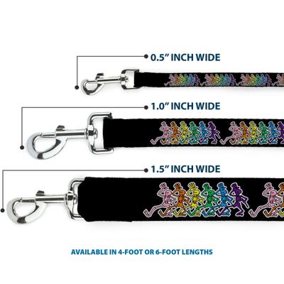 Show full view: Buckle-Down Grateful Dead Dancing Skeletons Polyester Dog Leash, 4-ft long, 1-in wide slide 3 of 6