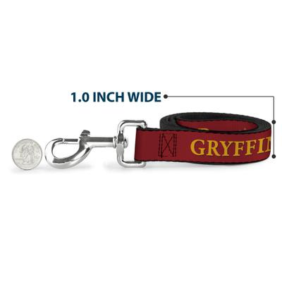 Show full view: Buckle-Down Harry Potter Gryffindor Crest Polyester Dog Leash, Pink, 6-ft long, 1-in wide slide 5 of 6