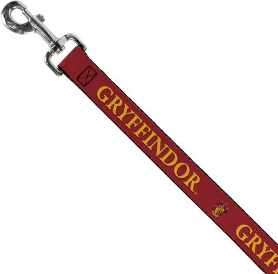 Show full view: Buckle-Down Harry Potter Gryffindor Crest Polyester Dog Leash, Pink, 6-ft long, 1-in wide slide 2 of 6