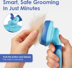 American Kennel Club Self-Cleaning Deshedding Dog & Cat Slicker Brush Grooming Tool slide 2 of 6