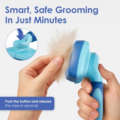 Show full view: American Kennel Club Self-Cleaning Deshedding Dog & Cat Slicker Brush Grooming Tool slide 3 of 6