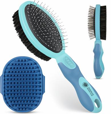 Show full view: American Kennel Club Double-Sided Bristle & Pin Dog Grooming ProBrush with Complimentary Bath Brush slide 2 of 8