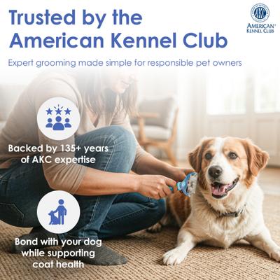 Show full view: American Kennel Club Double-Sided Dematting & Deshedding Tool Stainless Steel Undercoat Dog Grooming Rake slide 8 of 8