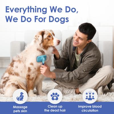 Show full view: American Kennel Club Self-Cleaning Deshedding Dog & Cat Slicker Brush Grooming Tool slide 6 of 6