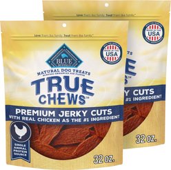 Blue Buffalo True Chews Premium Jerky Cuts Natural Chicken Dog Treats, 64-oz bundle