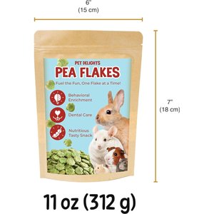 Vila Pea Flakes Rabbit Treats, 11-oz bag