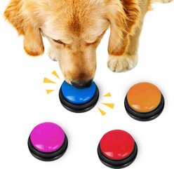 Vila Voice Recording Button Dog & Cat Talking Training Buttons, Small, 4 count