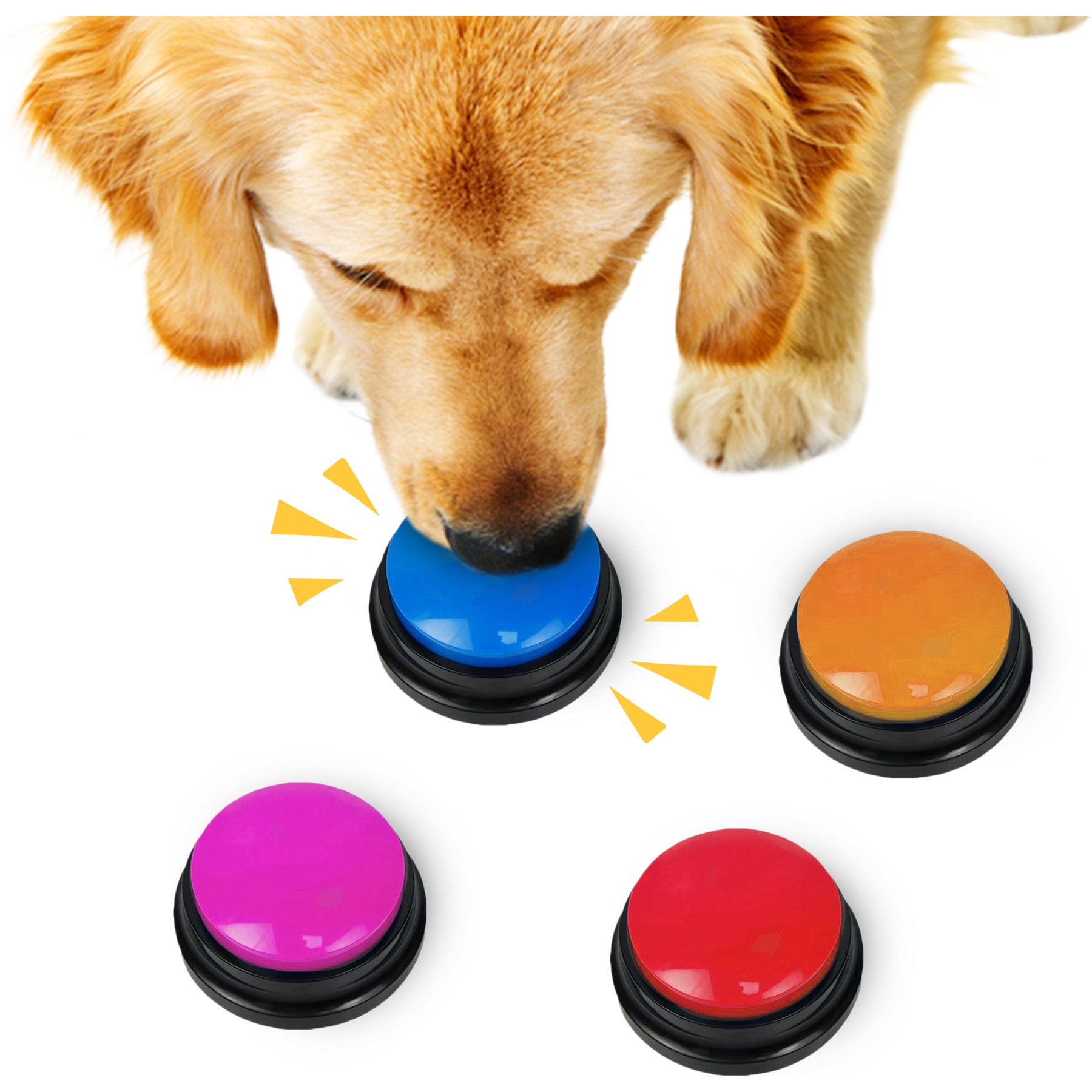 Vila Voice Recording Button Dog & Cat Talking Training Buttons, Small, 4 count