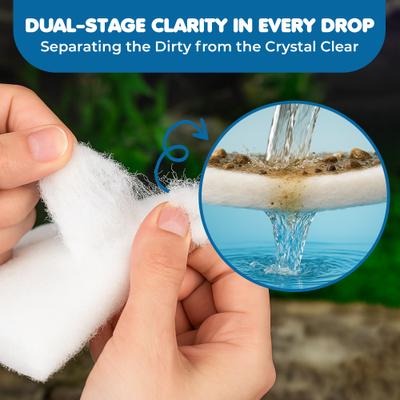 Show full view: SunGrow Betta Aquarium & Koi Pond Polishing Filter Floss Media Pad for Fish Tank Cartridge, 12 x 72-in slide 3 of 6