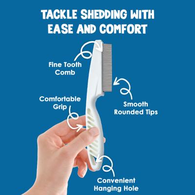 Show full view: SunGrow Tick & Flea Comb for Short Haired Dog & Cat, Small Pet Shedding & Grooming Tool slide 4 of 8