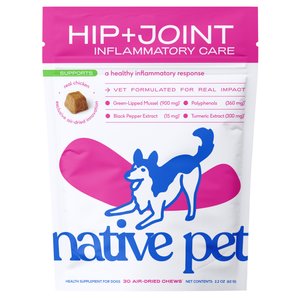 Native Pet Hip & Joint Inflammatory Care Chews for Dogs, 30 count