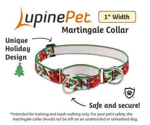 Show full view: LupinePet Christmas Design Martingale Slip-on Adustable Training Dog Collar, Special Delivery, X-Large: 19 to 27-in neck, 1-in wide slide 2 of 6