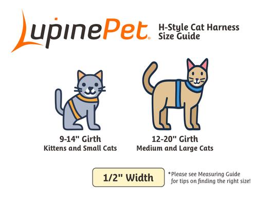 Show full view: LupinePet MicroBatch Limited Edition H-Style Cat Harness, Fair Isle, 9 to 14-in chest girth, 1/2-in wide slide 3 of 6