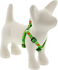 LupinePet Christmas Design Step In Dog Harness, Happy Holidays Green, Small: 12 to 18-in chest, 1/2-in wide